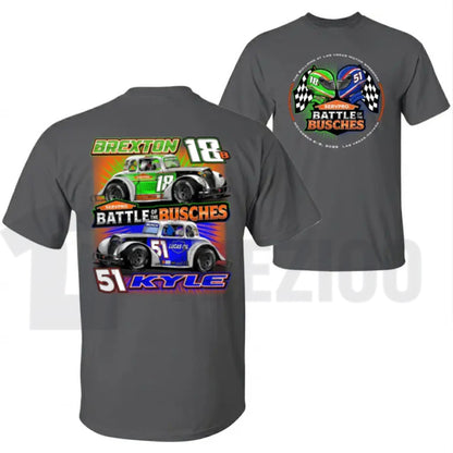 Battle Of The Busches Racing Vintage NASCAR Style Graphic T-Shirt
