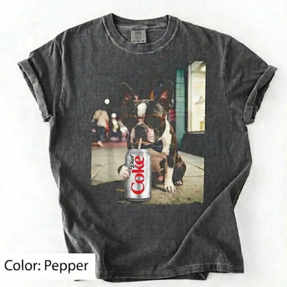 Dogs Drinking Diet Soda T-Shirt – Retro Golden Retriever Graphic Tee