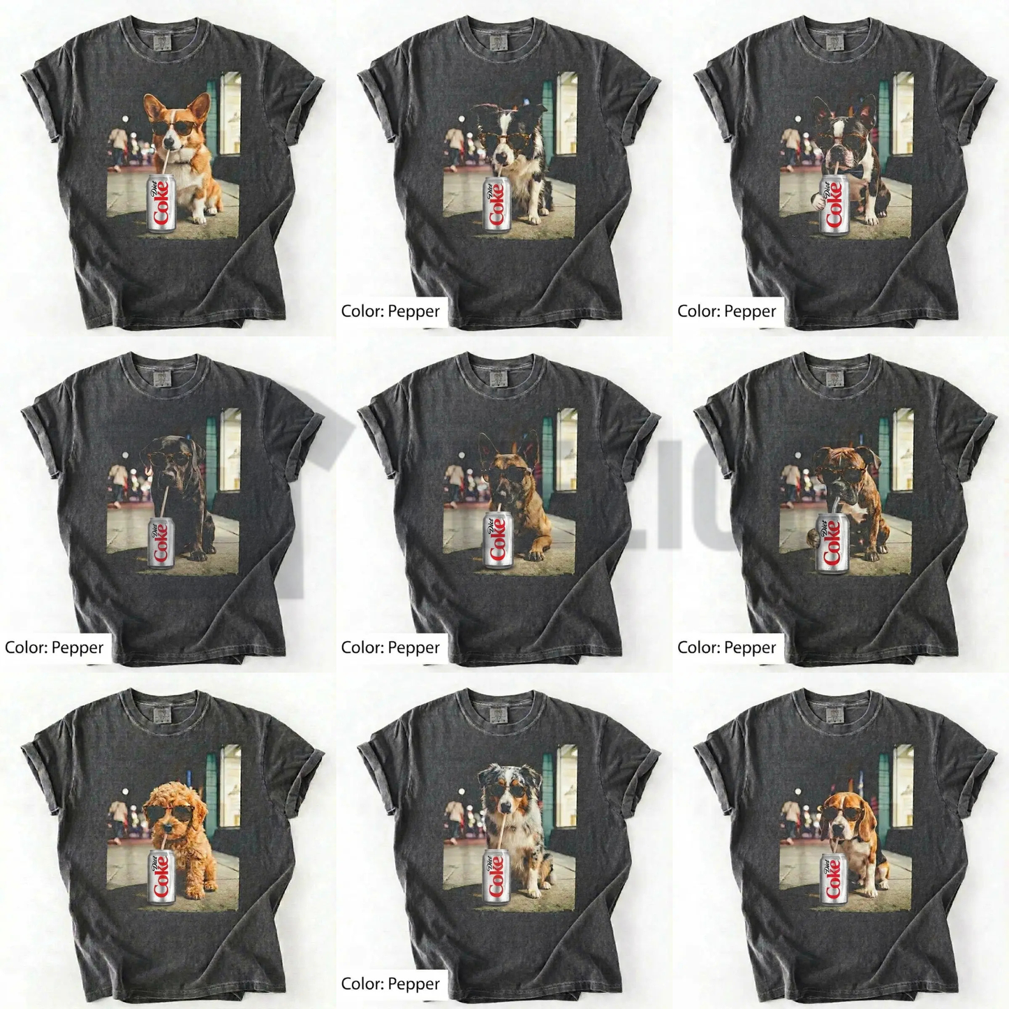 Dogs Drinking Diet Soda T-Shirt – Retro Golden Retriever Graphic Tee