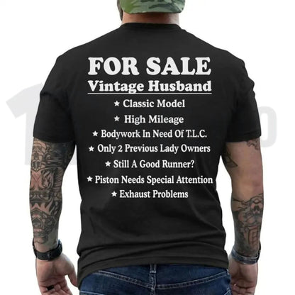 Retro “Husband Clearance” Graphic Tee – Funny Marriage Joke Shirt