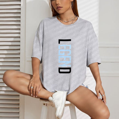 "LEGEND" Vertical Graphic T-Shirt – Minimalist Streetwear Typography Tee, Unisex Cotton Shirt