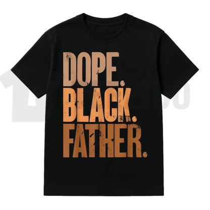 Dope Black Father Retro Afrocentric Father's Day Graphic T-Shirt