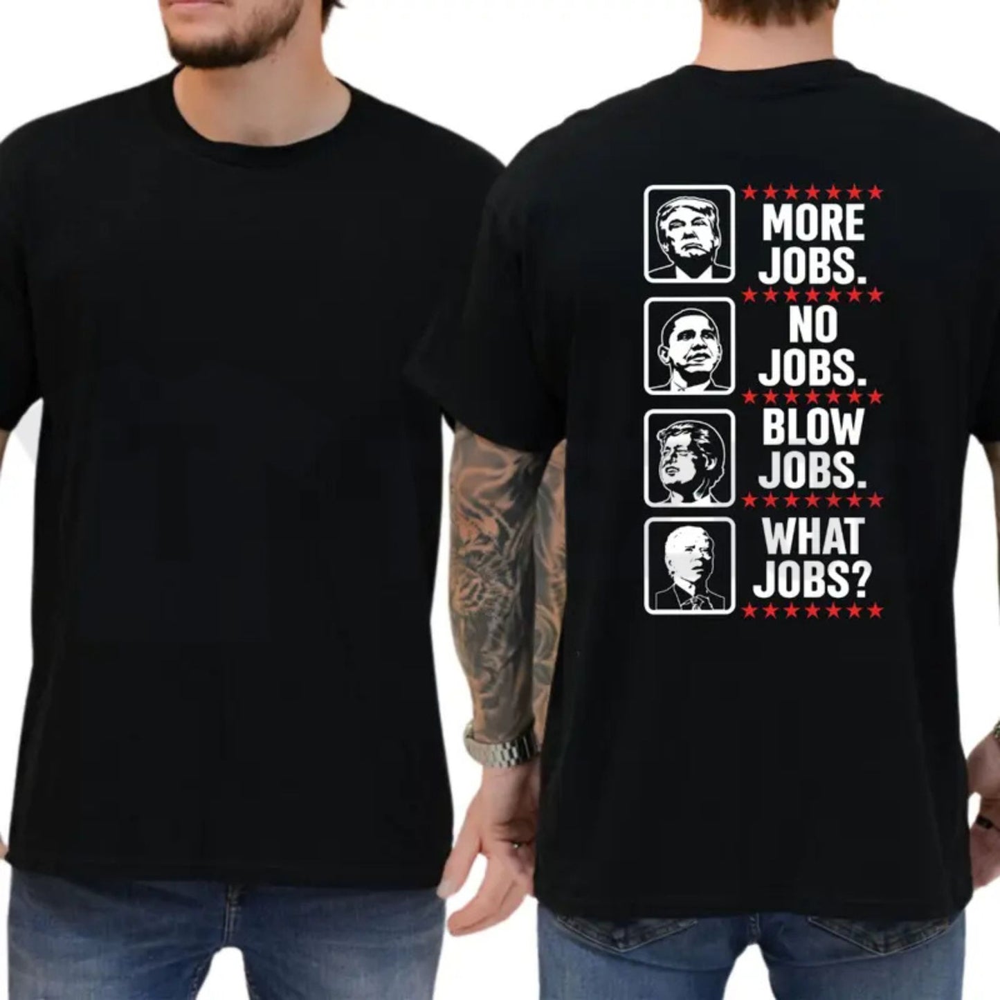 What Jobs Typography Funny Humorous Daily Statement Graphic T-Shirt
