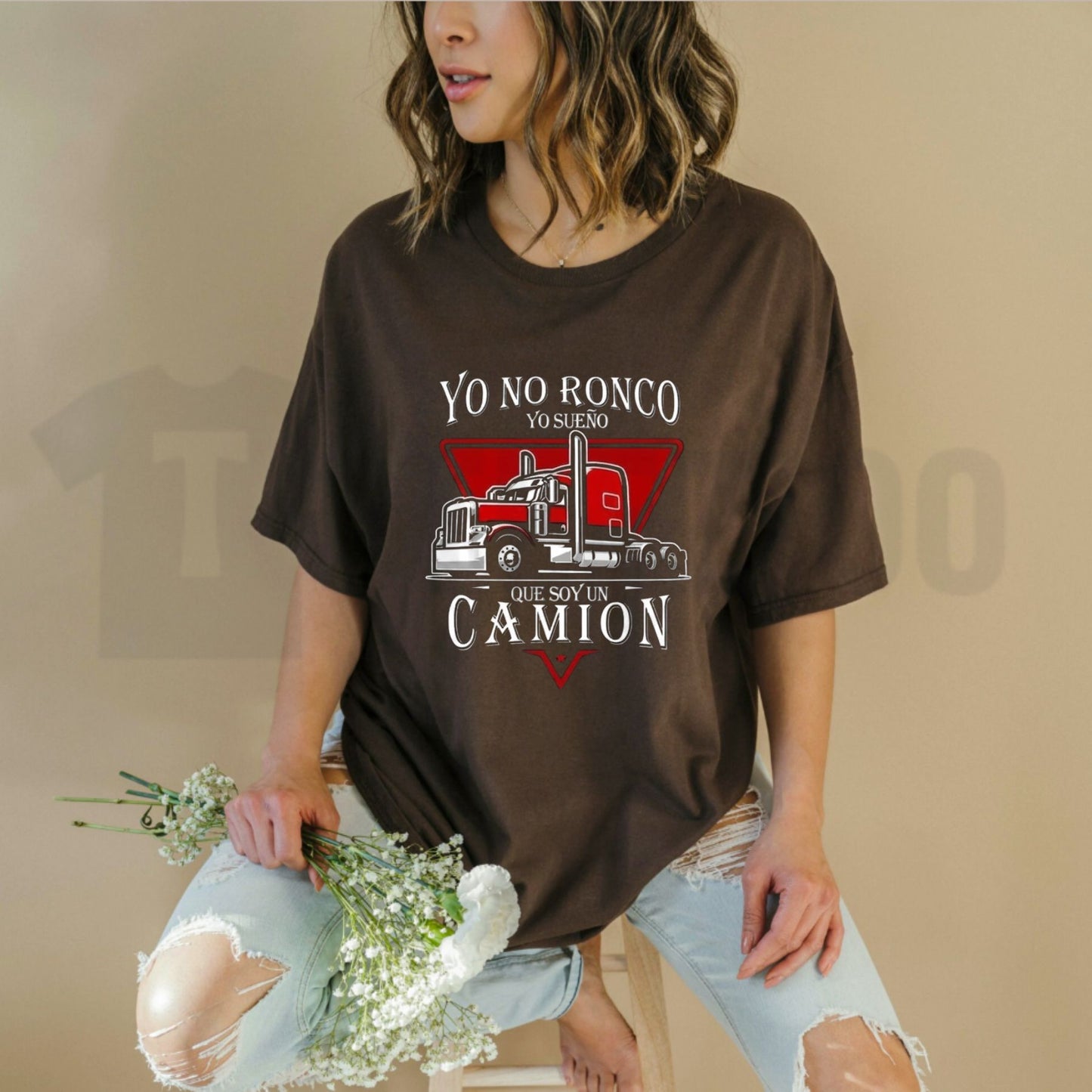 Funny Latin Dad Snoring T-Shirt – Sarcastic Father’s Day Graphic Tee, Hilarious Dream of Truck Menswear Gift