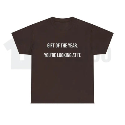 Gift Of The Year Graphic T-Shirt – Funny Father's Day Family Tee, Humorous Everyday Urban Streetwear Shirt for Men
