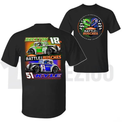 Battle Of The Busches Racing Vintage NASCAR Style Graphic T-Shirt