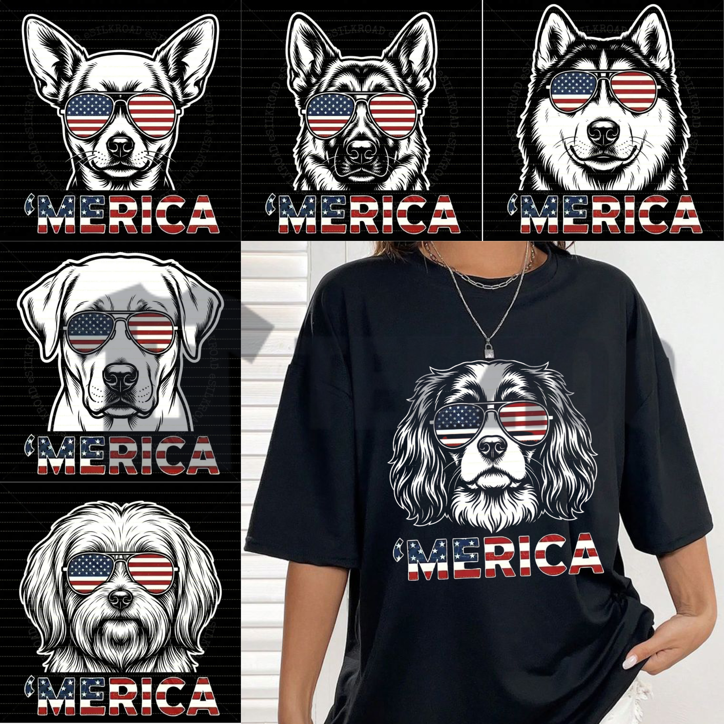 4th of July Dog Lover T-Shirt – Vintage Independence Day Graphic Tee