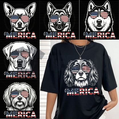 4th of July Dog Lover T-Shirt – Vintage Independence Day Graphic Tee