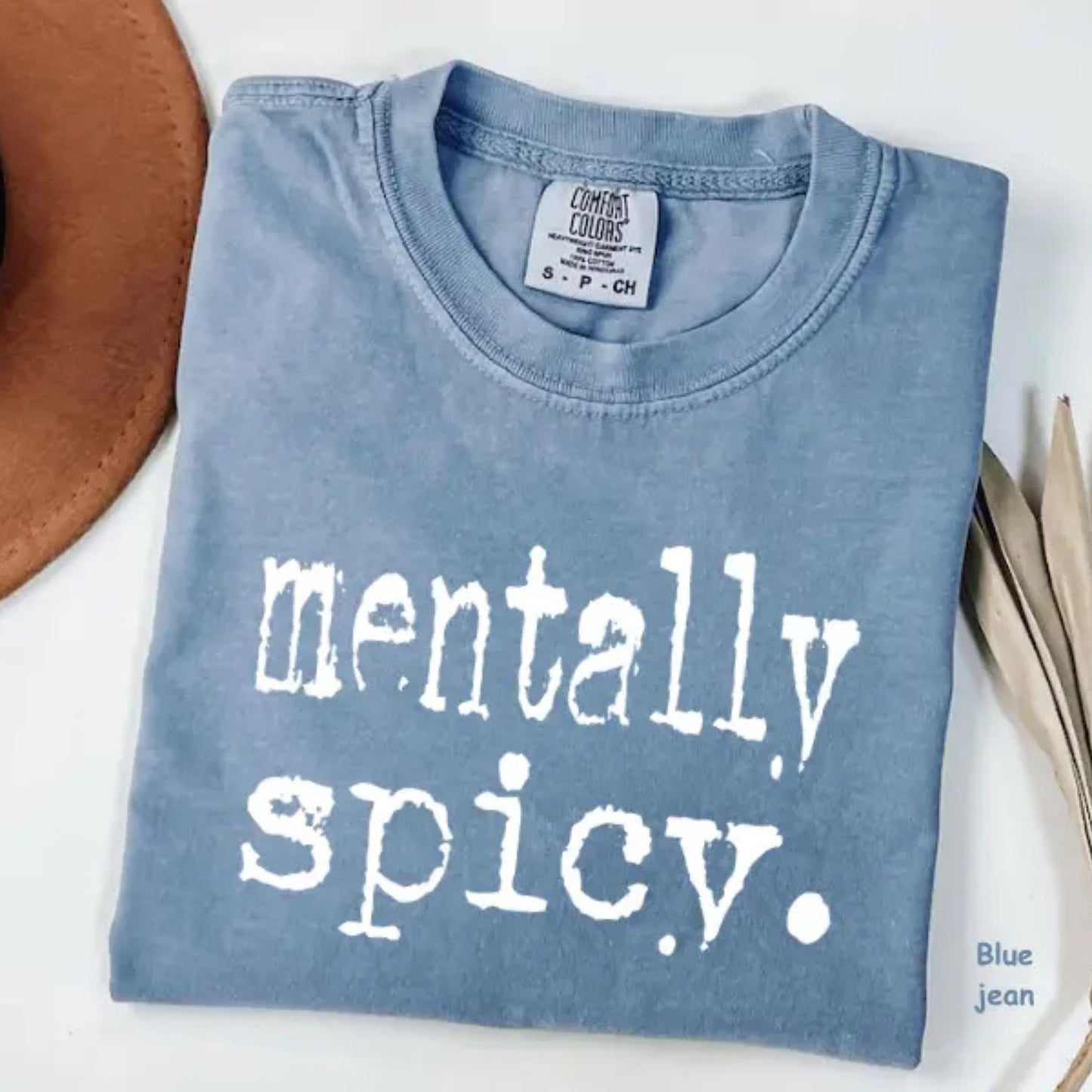Mentally Spicy Graphic T-Shirt – Retro Sassy Funny Saying Tee, Trendy Women Humor Shirt