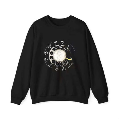 Vintage Rotary Phone Dial Shirt – Retro Analog Technology Hoodie, 100% Cotton Nostalgic Sweatshirt, Classic Tech Graphic Top for Men & Women