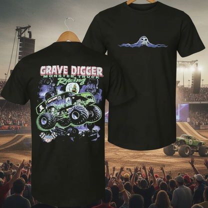 Vintage 1999 Grave Digger Monster Truck T-Shirt – Retro Monster Jam Fan Graphic Tee, Premium 100% Cotton Dennis Anderson Era Top, Made in USA