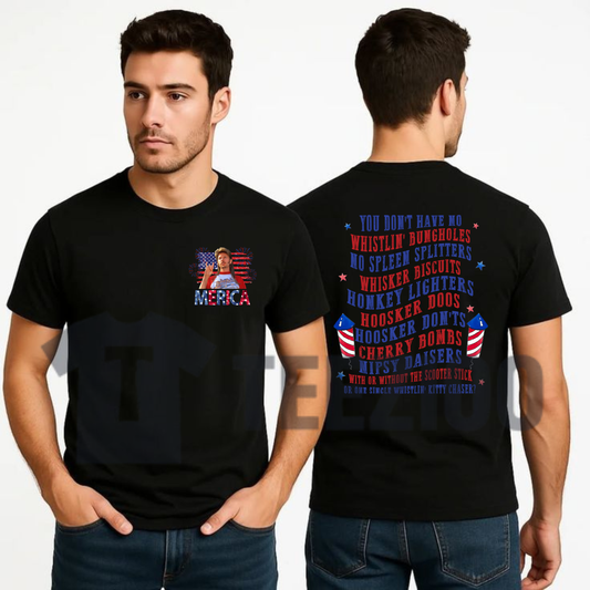 Vintage Joe Dirt 4th of July T-Shirt – Retro Patriotic Fireworks Graphic Tee