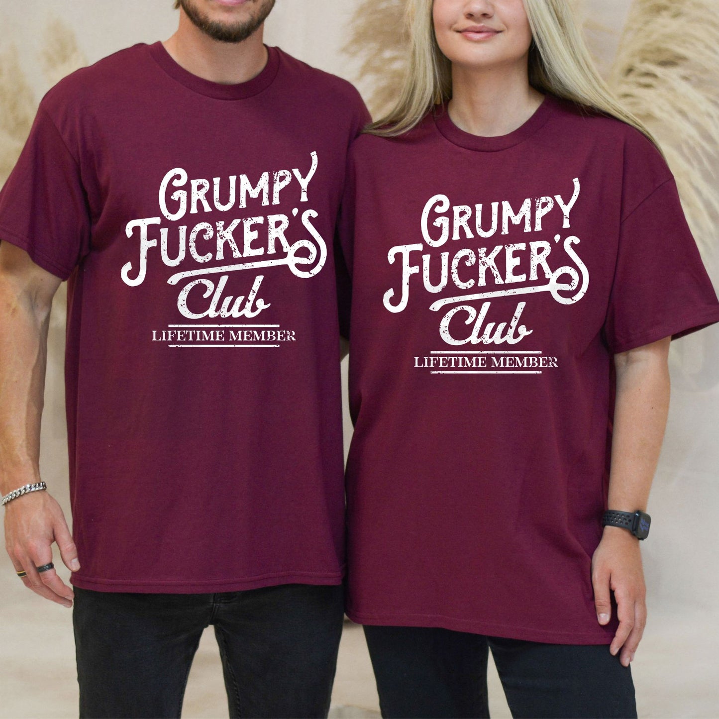 Men’s Grumpy Club T-Shirt – Funny Sarcastic Vintage Novelty Tee