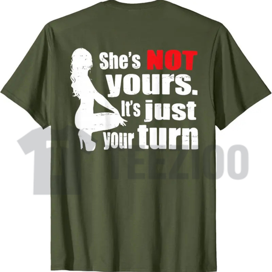 Relationship Satire Shirt – Bold Typography Back Print Tee