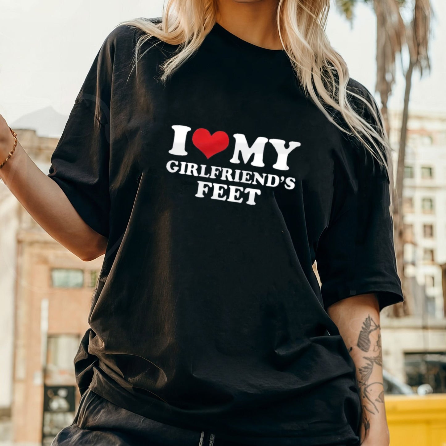 I Love My Girlfriends Feet T-Shirt