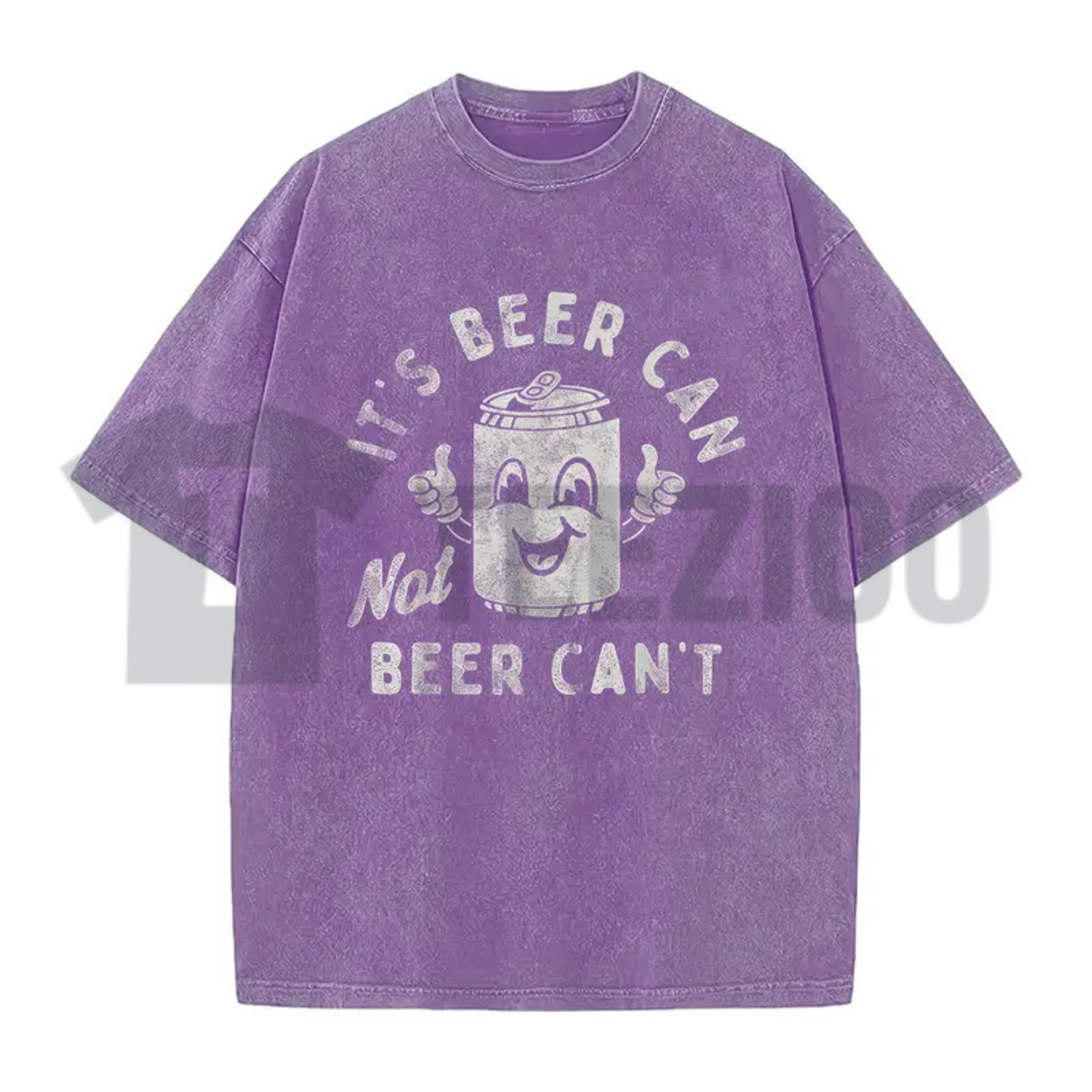 "It's Beer Can Not Beer Can't" Tee – Funny Optimistic Beer Pun Vintage Washed Shirt