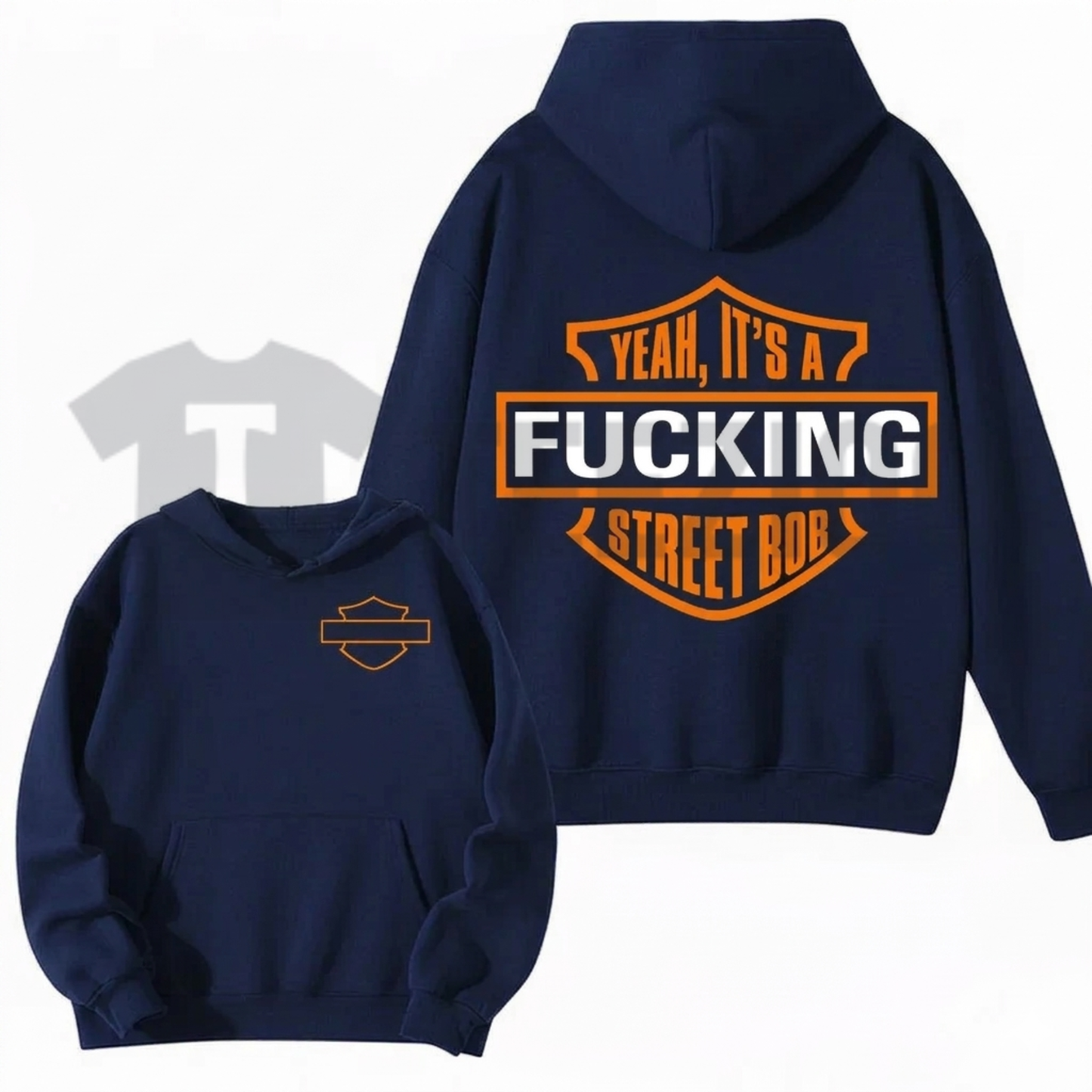 "Yeah It’s A F StreetBob" Hoodie – Edgy Motorcycle Rider Pullover