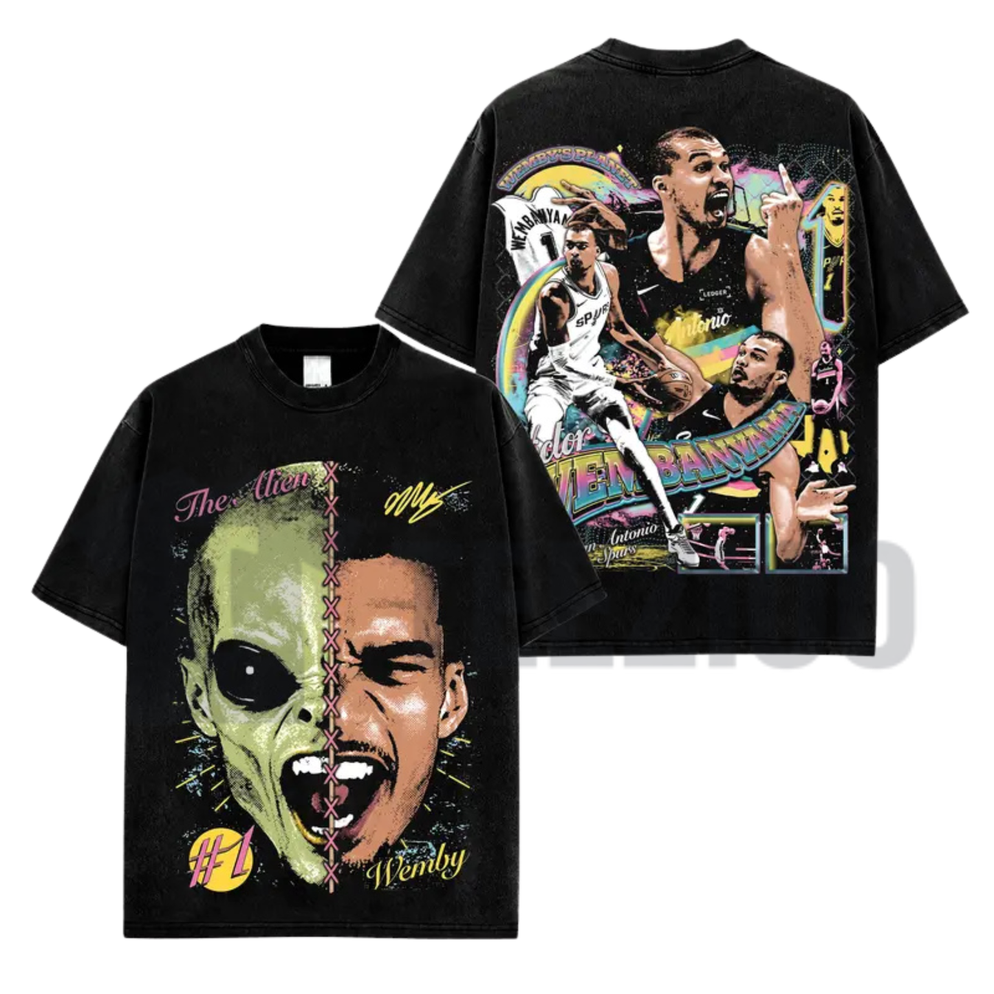 Vintage Victor Wembanyama T-Shirt – Retro VW1 San Antonio Basketball Graphic Tee