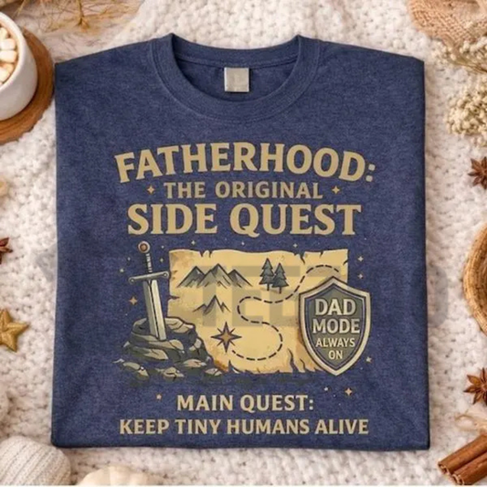 "The Original Side Quest" Tee – Funny Gamer Dad Graphic Shirt