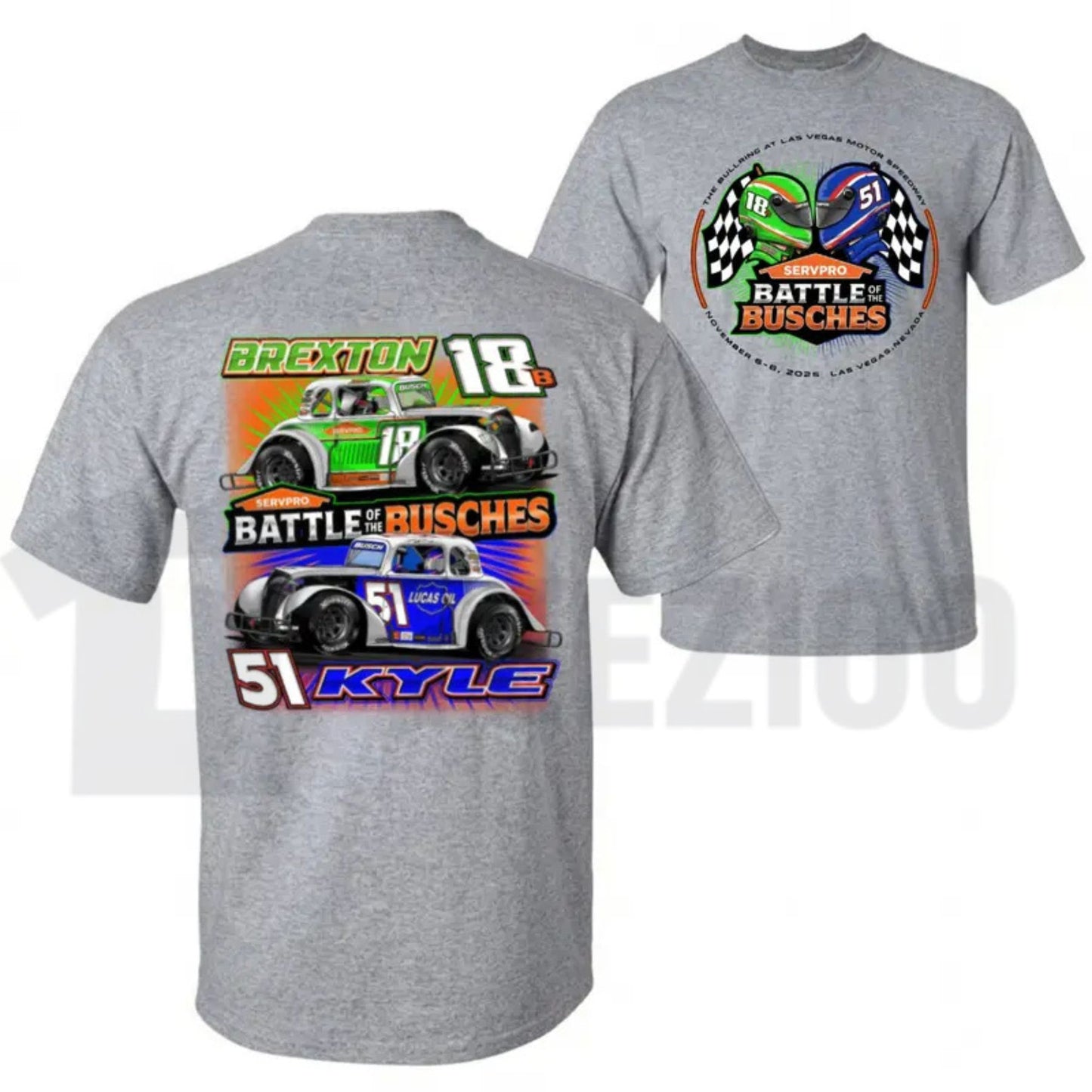 Battle Of The Busches Racing Vintage NASCAR Style Graphic T-Shirt