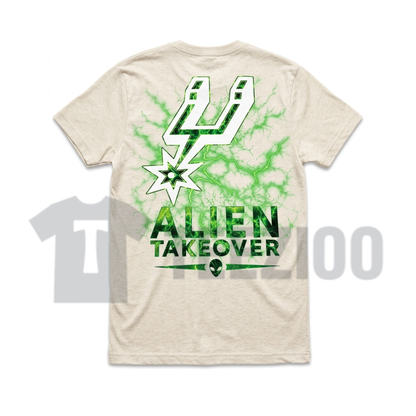 Vintage "Alien Takeover" T-Shirt – Retro 80s Sci-Fi UFO Graphic Tee