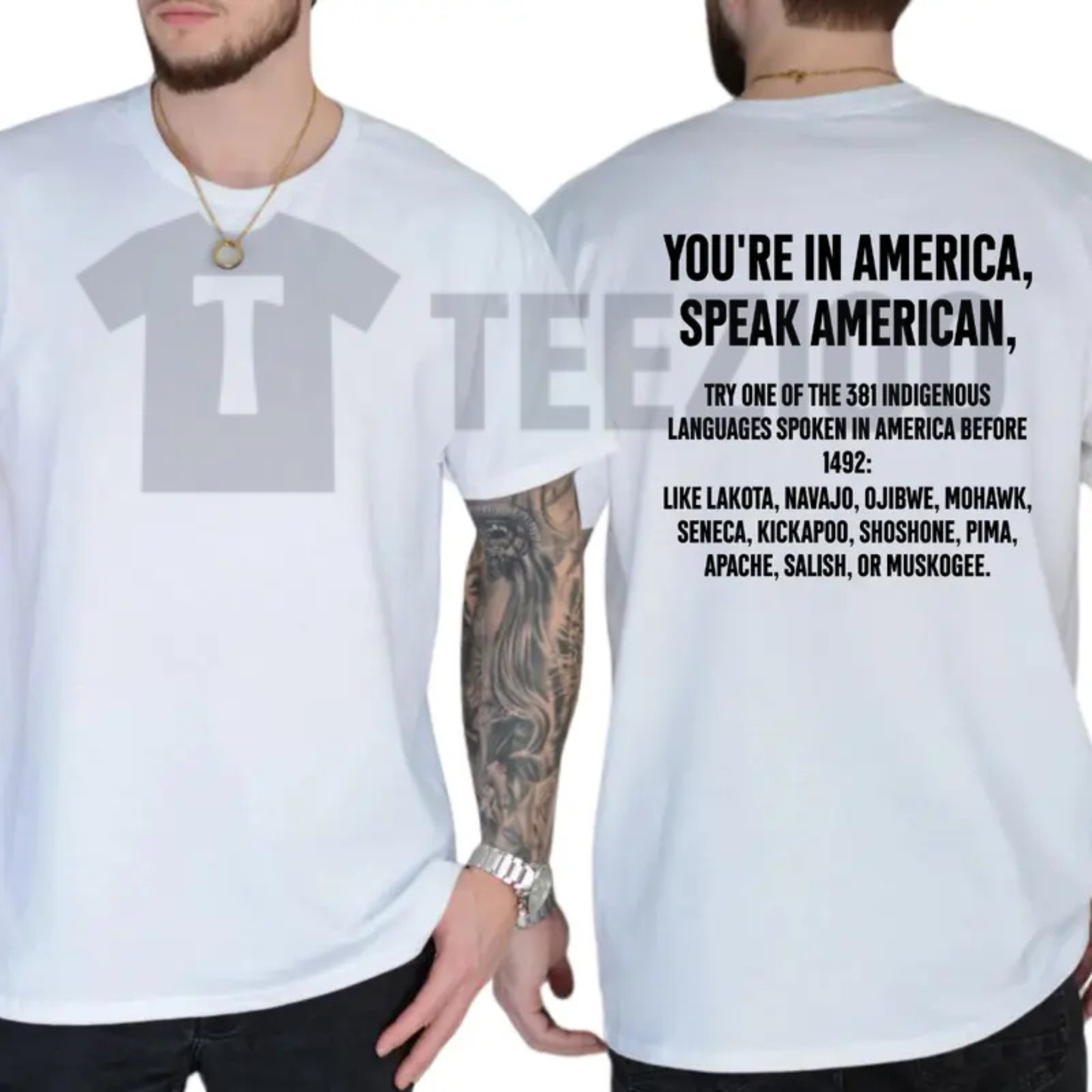 "You're In America Speak American" T-Shirt
