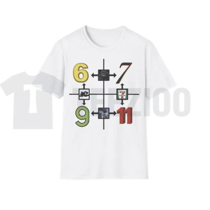 69 67 9/11 7-11 Funny Gen Z Absurdist Humor Graphic T-Shirt