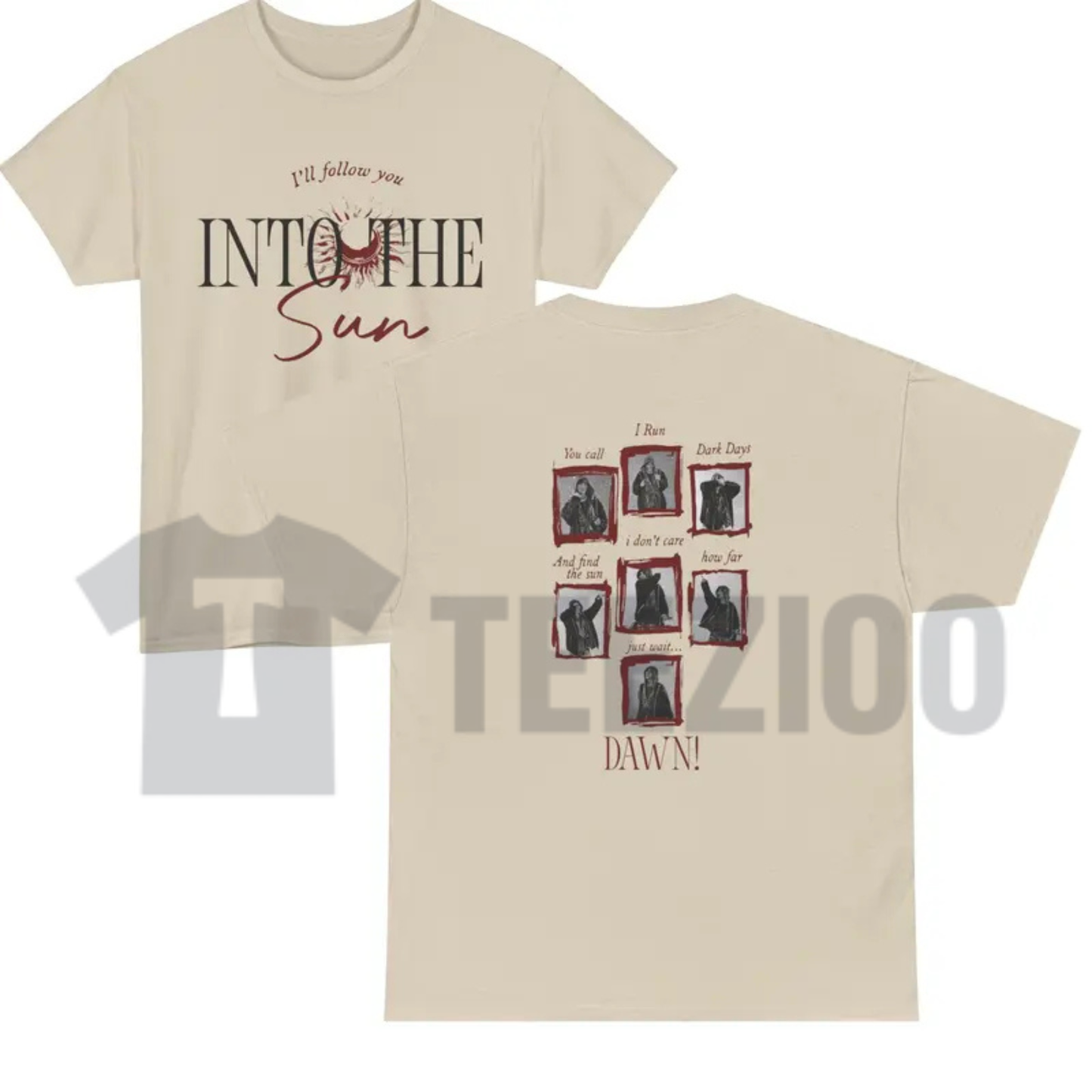"Into The Sun" Kpop Tour Tee – Retro Cinematic Fan Graphic Shirt