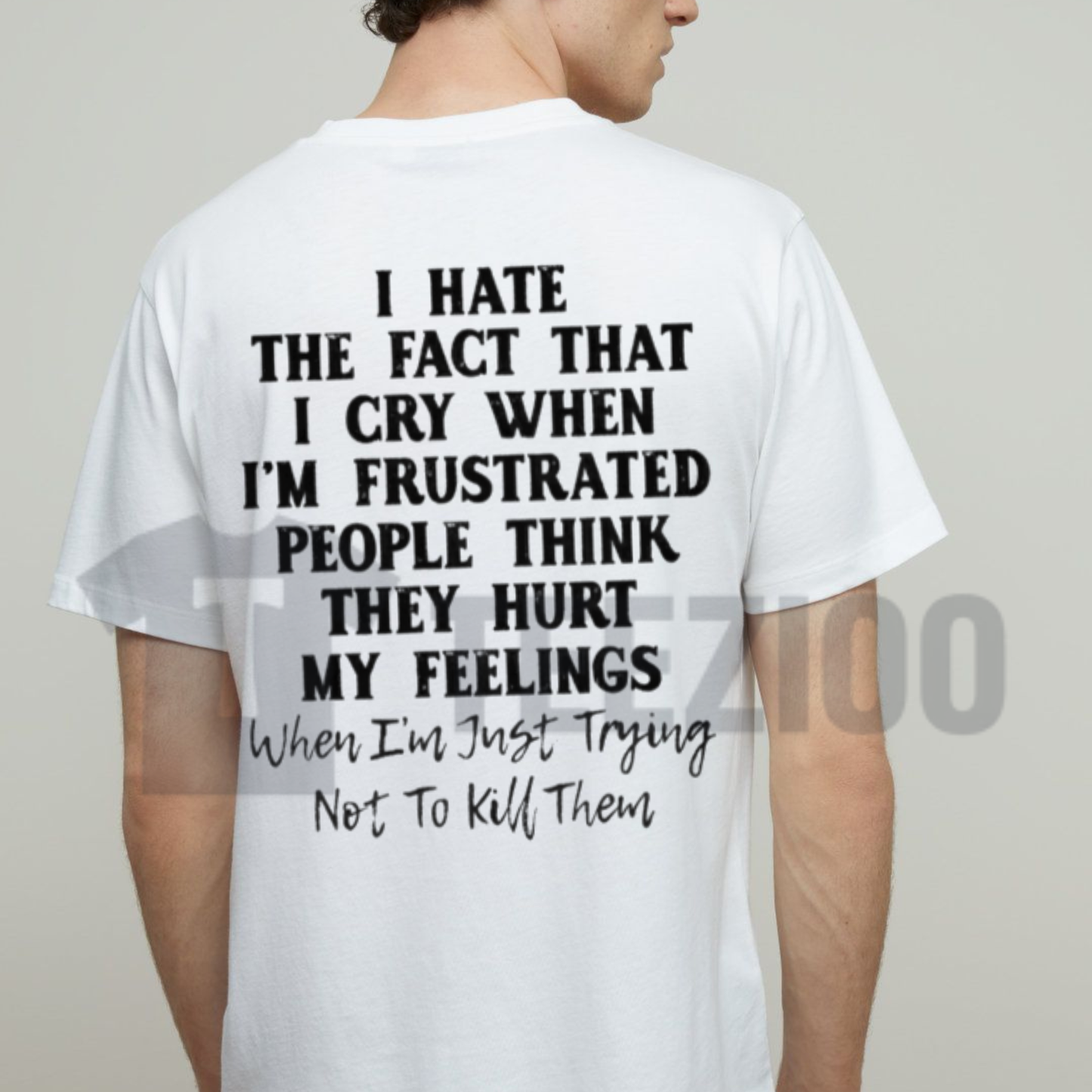 Funny Angry Crier Women's Shirt – Bold Typography Sarcastic Graphic Tee
