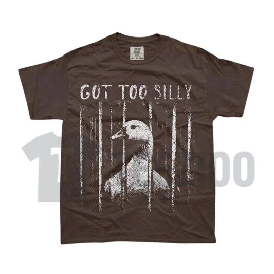 "Got Too Silly" T-Shirt – Vintage Sarcastic Cartoon Graphic Tee