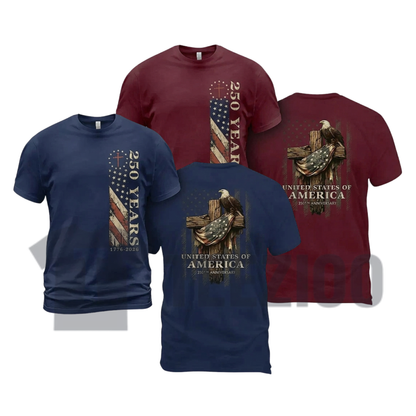 USA 250th Anniversary T-Shirt – Retro 1776-2026 Military Graphic Tee