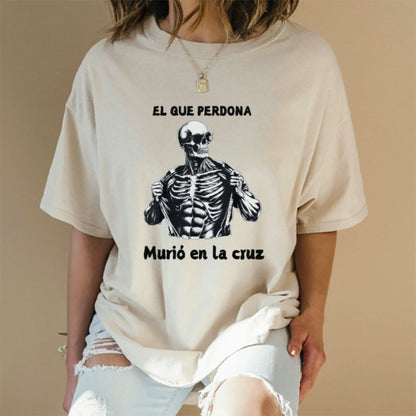 "Chidas Gym" Funny Mexican Slang T-Shirt – Sarcastic Skull Graphic Top, Retro Chicano Style Streetwear for Men & Women