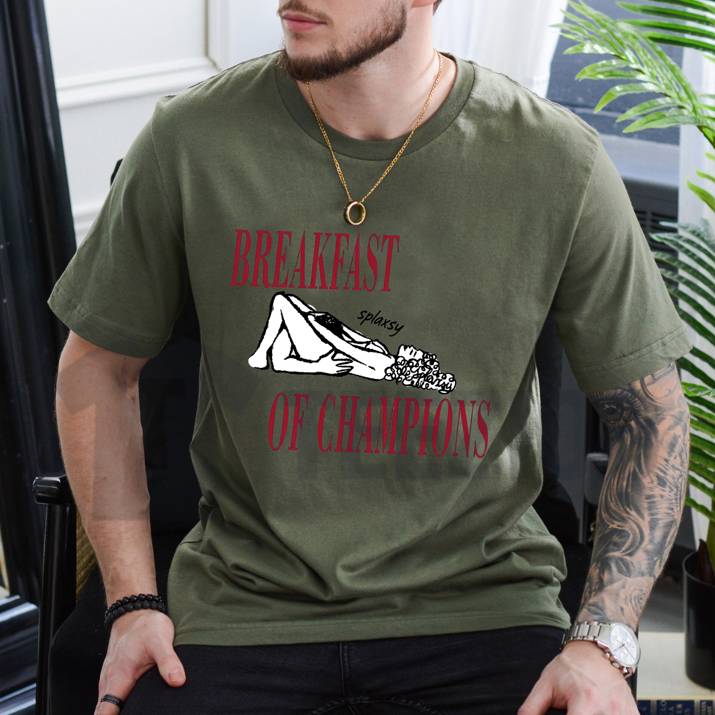 "Breakfast Of Champions" Tee – Vintage Style Retro Graphic Shirt