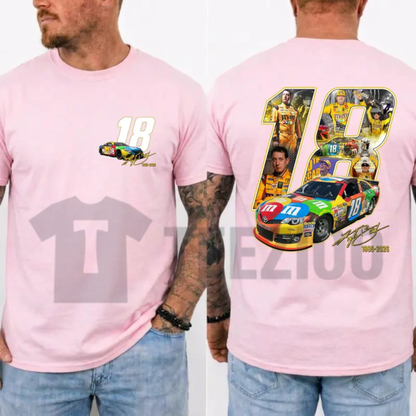 Kyle Busch 18 Tribute Tee – NASCAR Racing Legend Memorial Graphic Shirt