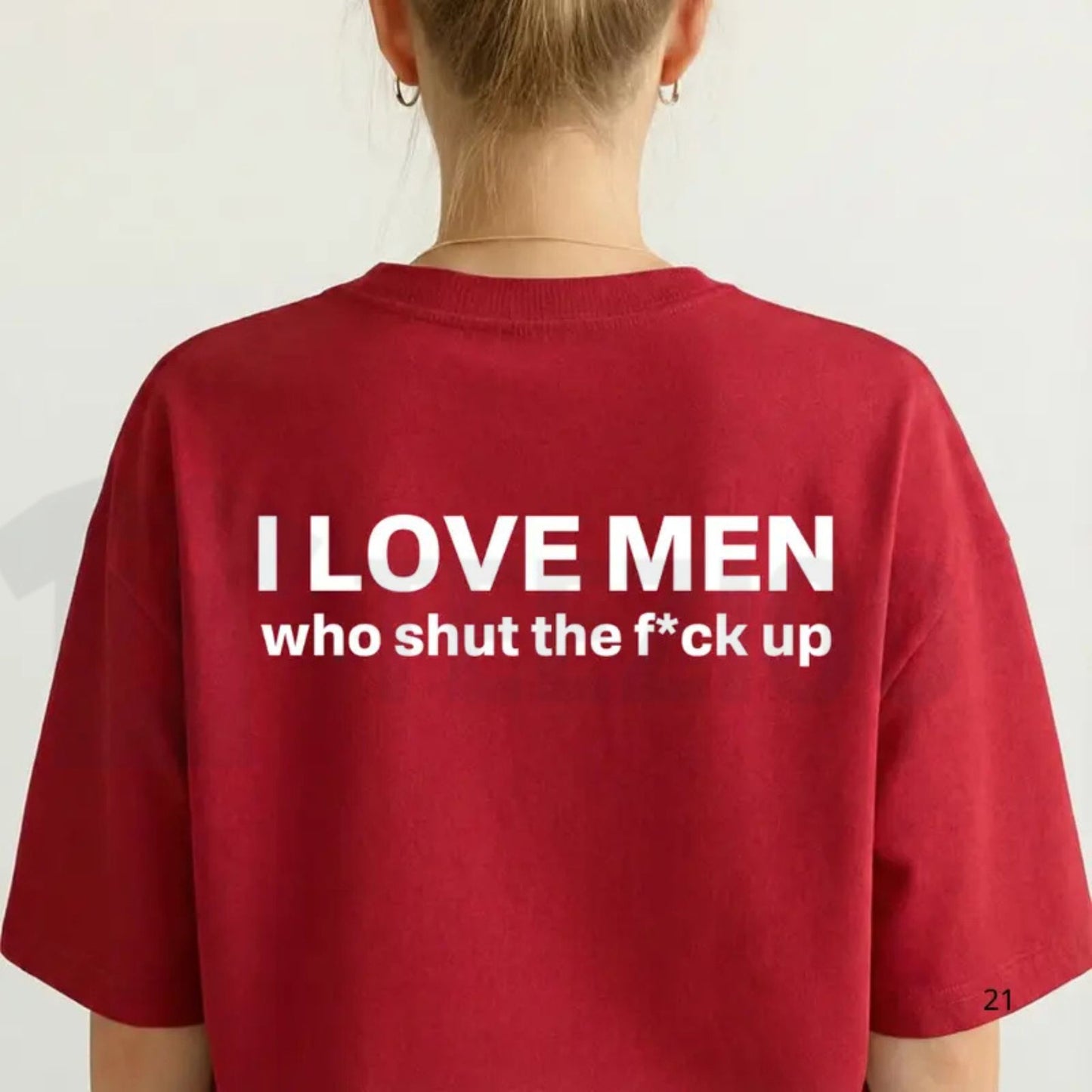 I Love Men Who Stay Quiet T-Shirt – Funny Sarcastic Statement Tee, Edgy Humor Graphic Shirt for Men & Women