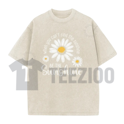"Be The Sunshine" Tee – Inspirational Vintage Washed Graphic Shirt