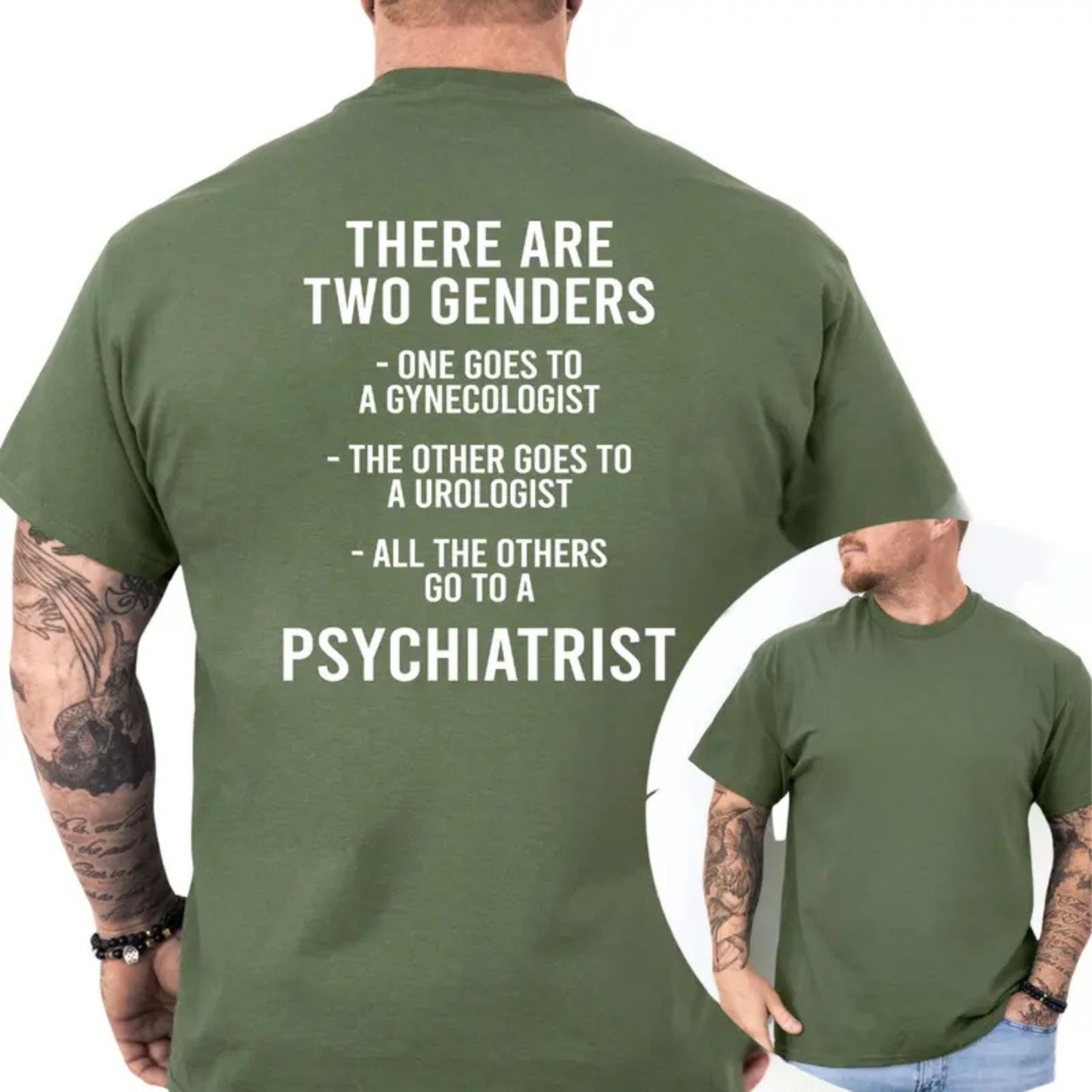 "There Are Two Genders" T-Shirt – Bold Traditionalist Heavyweight Graphic Tee