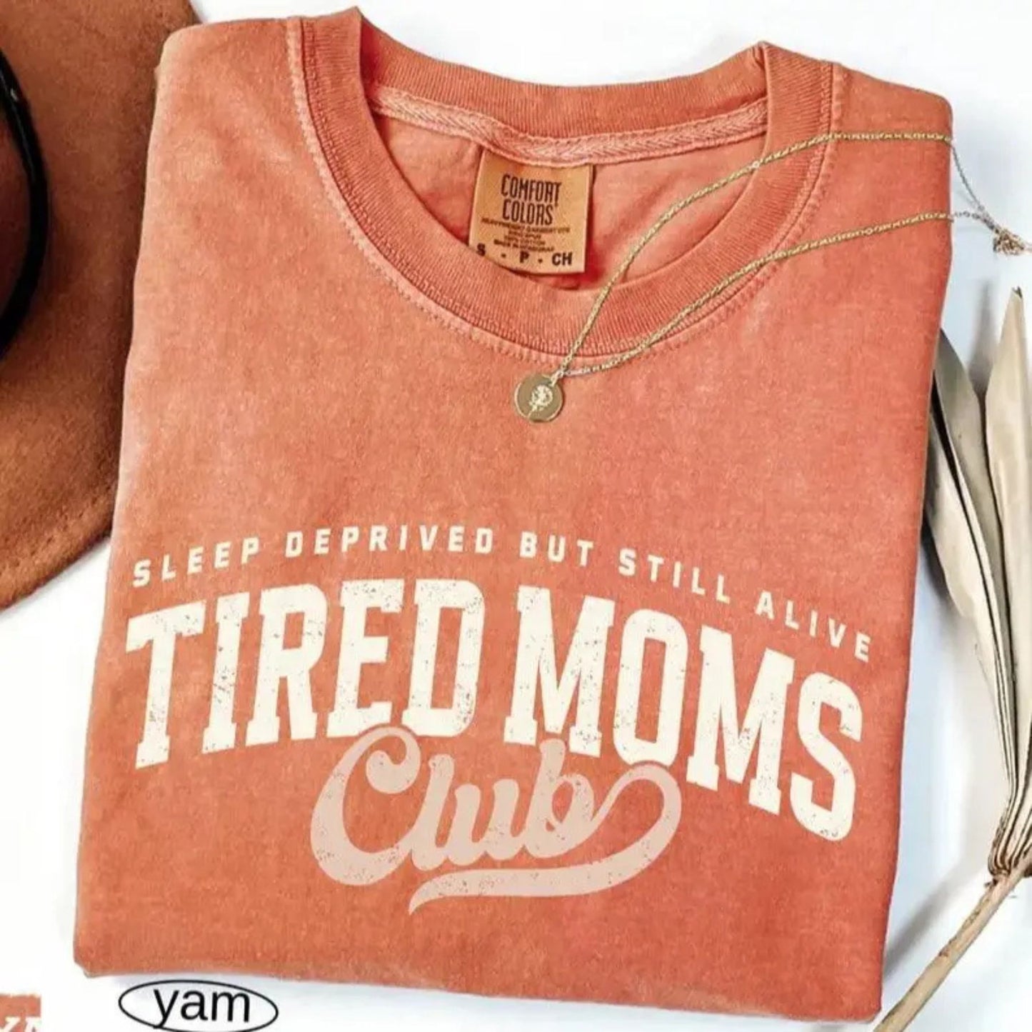 Tired Moms Club T-Shirt – Funny Mom Life Graphic Tee, Trendy Motherhood Shirt, First Time Mom Gift