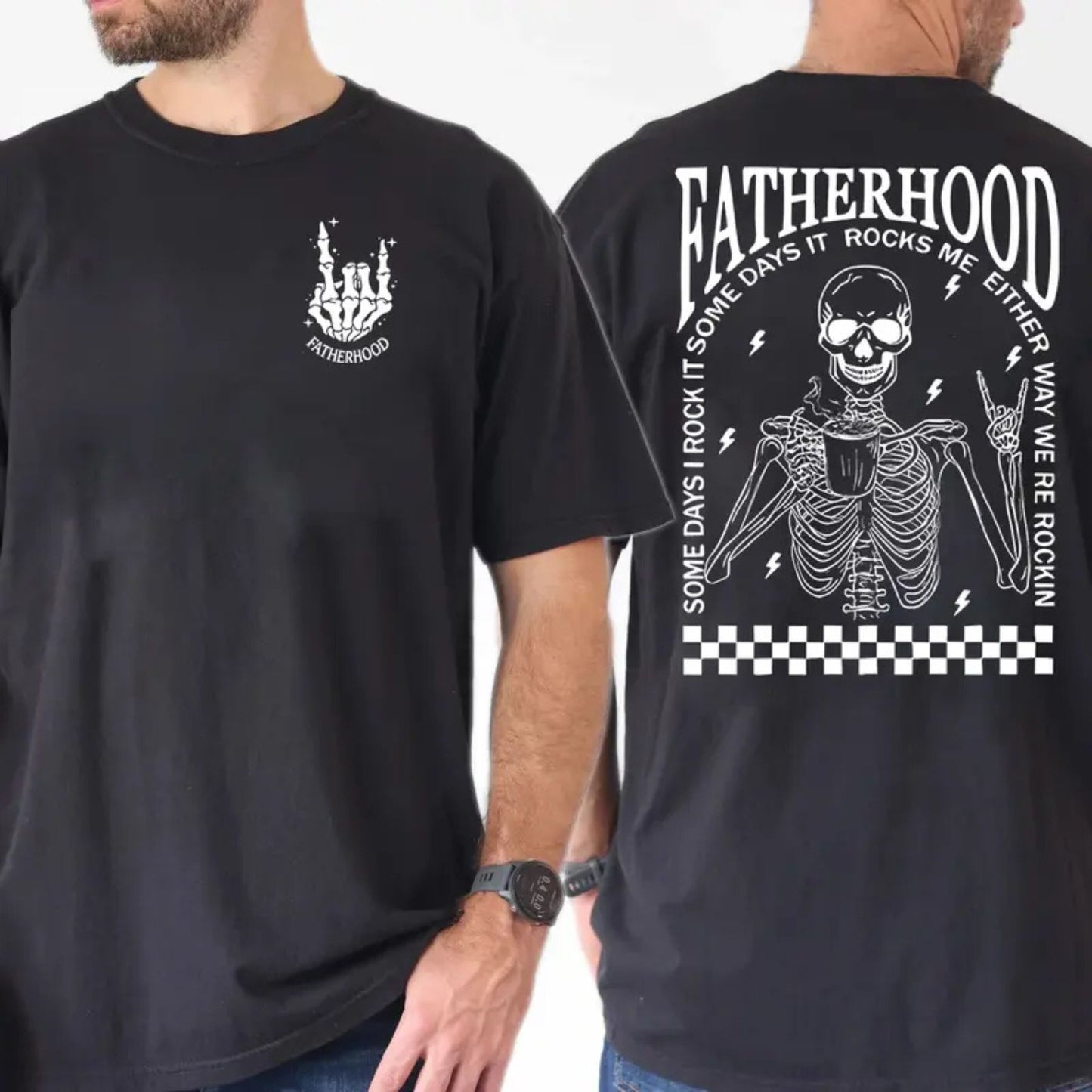 Funny Dad Skeleton T-Shirt – Retro Fatherhood Graphic Tee, First Time Dad Gift Shirt