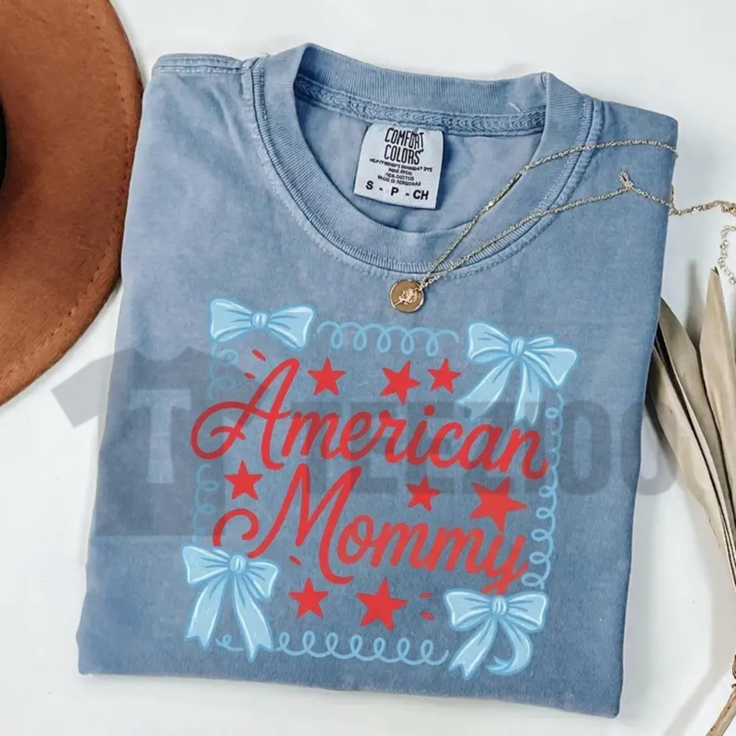 Custom 4th of July Mama Nana T-Shirt – Girly Coquette Independence Day Bow Tee