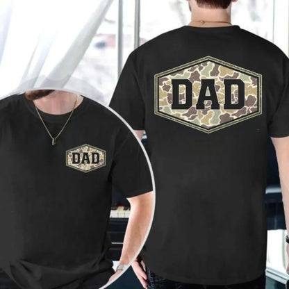 Camouflage Dad Comfort Colors Shirt – Retro Varsity Duck Camo Father’s Day Tee