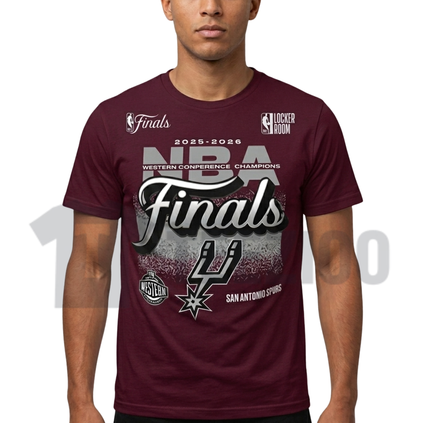 San Antonio Spurs 2026 Western Conference Champions Locker Room Tee