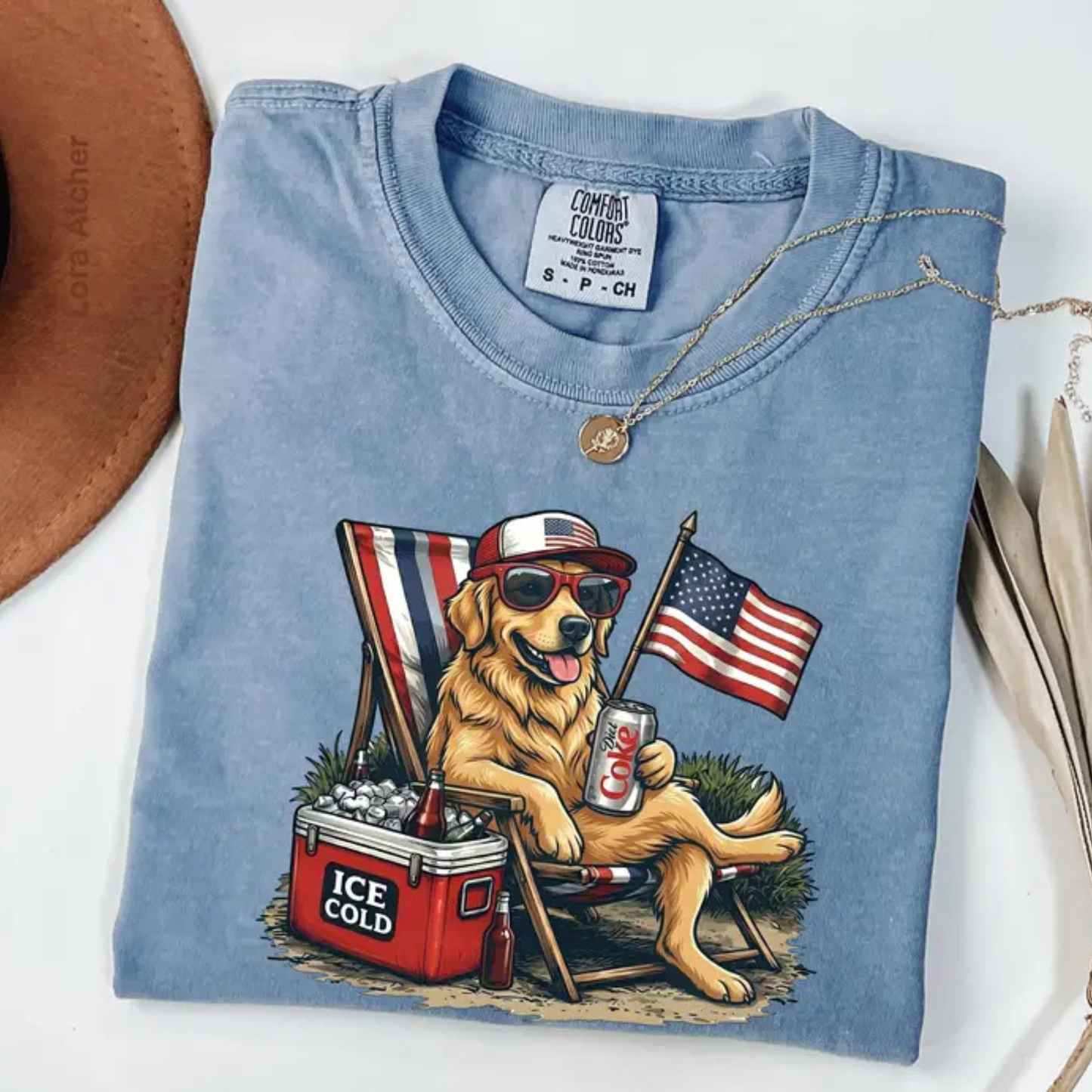 Funny 4th of July Dog Shirt – Retro Labrador & Diet Coke Graphic Tee