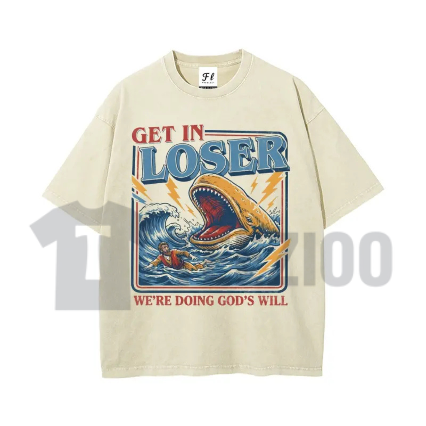 Jonah and the Whale T-Shirt – Retro "Get In Loser" Christian Graphic Tee