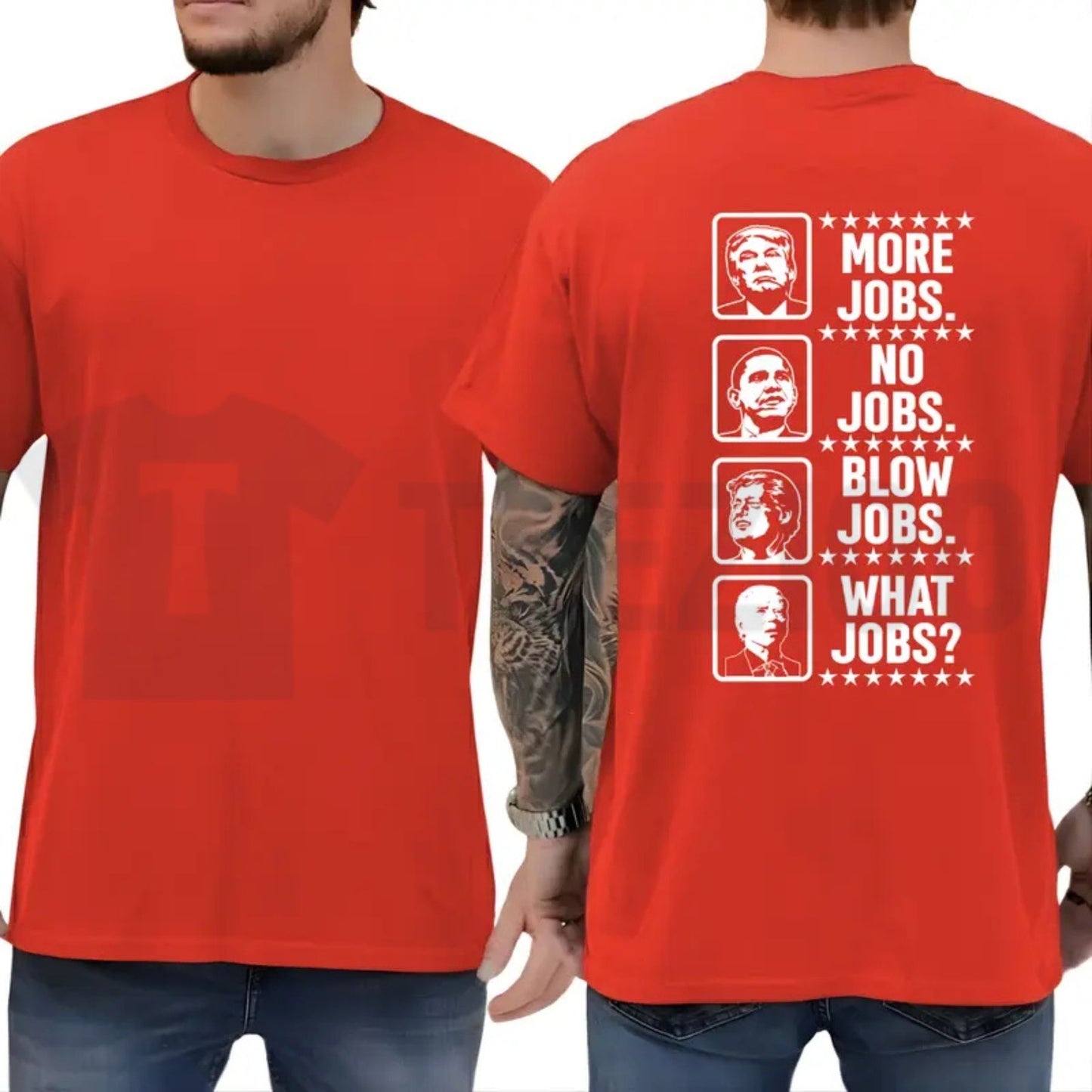 What Jobs Typography Funny Humorous Daily Statement Graphic T-Shirt