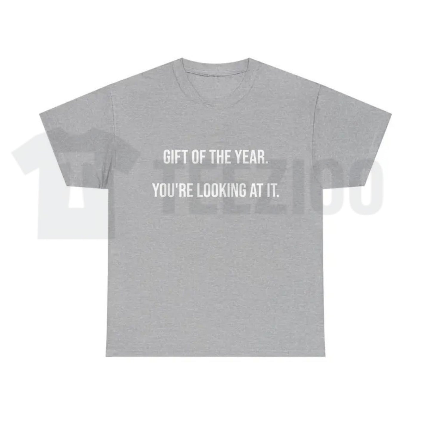 Gift Of The Year Graphic T-Shirt – Funny Father's Day Family Tee, Humorous Everyday Urban Streetwear Shirt for Men