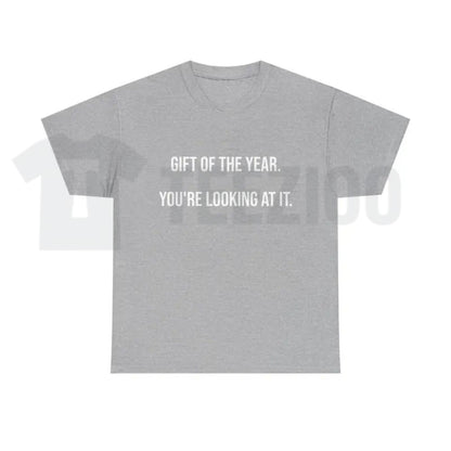Gift Of The Year Graphic T-Shirt – Funny Father's Day Family Tee, Humorous Everyday Urban Streetwear Shirt for Men