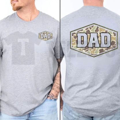 Camouflage Dad Comfort Colors Shirt – Retro Varsity Duck Camo Father’s Day Tee - Teezioo