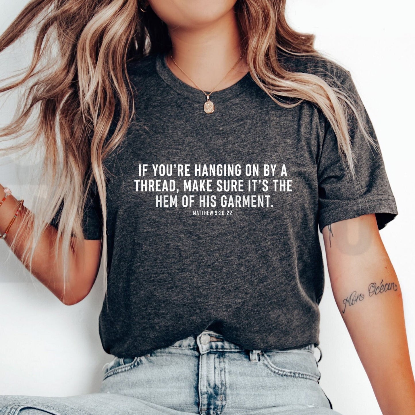 Hem of His Garment T-Shirt – Matthew 9 Scripture Tee