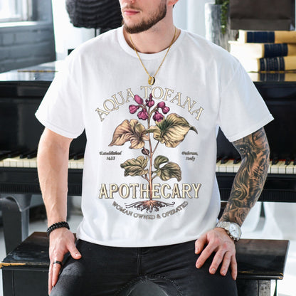 Aqua Tofana Funny Feminist T-Shirt – Vintage Apothecary Giulia Toffana Graphic Tee, Premium 100% Cotton Historical True Crime Top, Made in USA - Teezioo